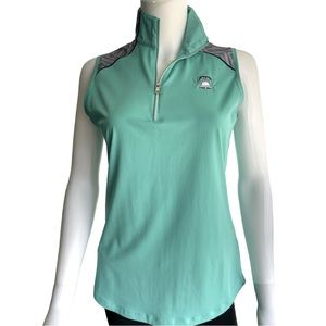 Kate Lord 1/4 Zip Sleeveless Golf Top Size Small